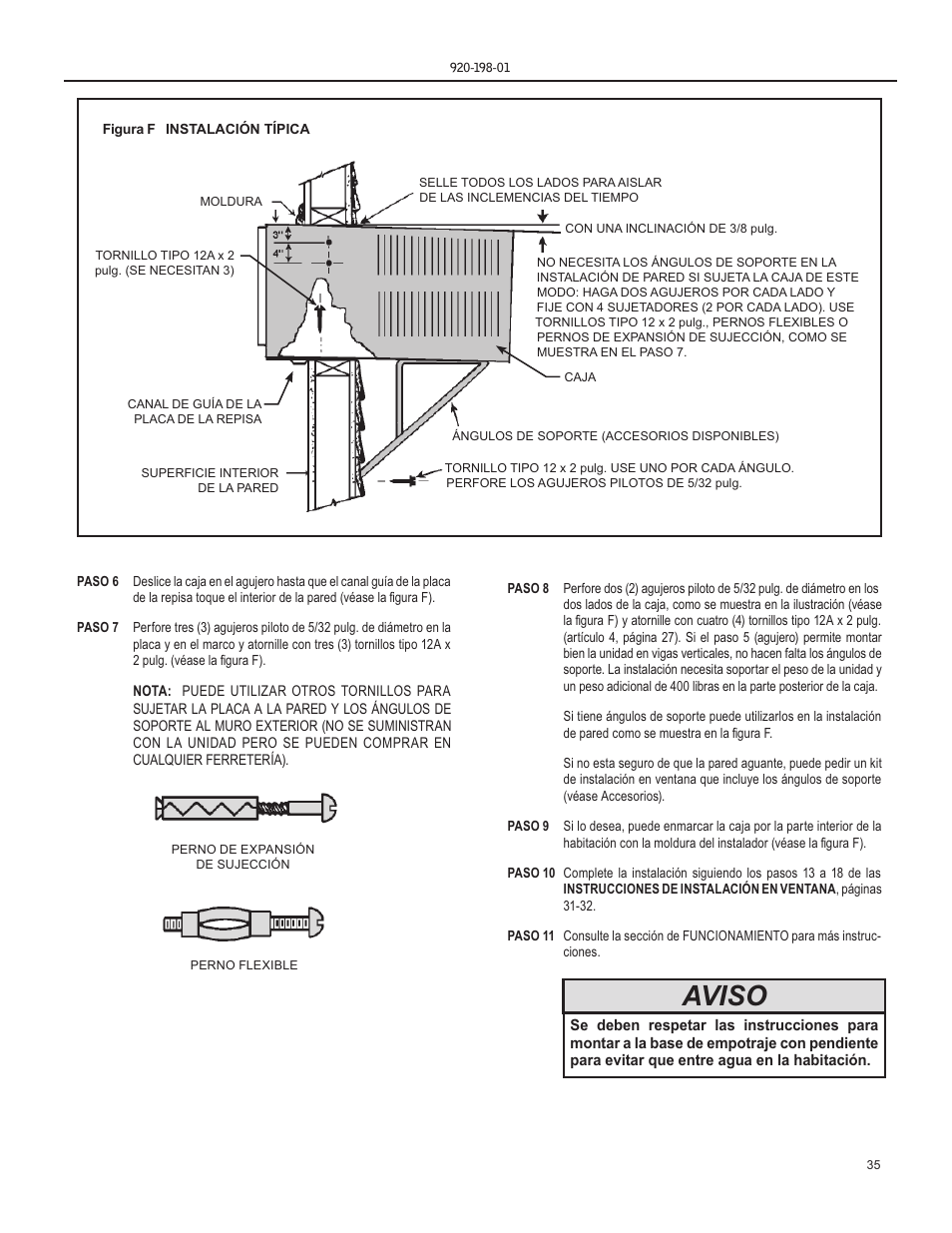 Aviso | Friedrich YS13 User Manual | Page 35 / 56