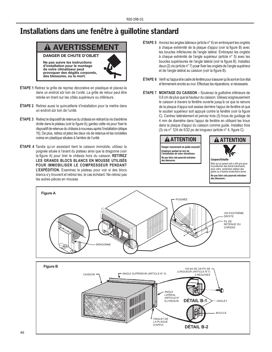 Avertissement, Attention | Friedrich YS13 User Manual | Page 46 / 56