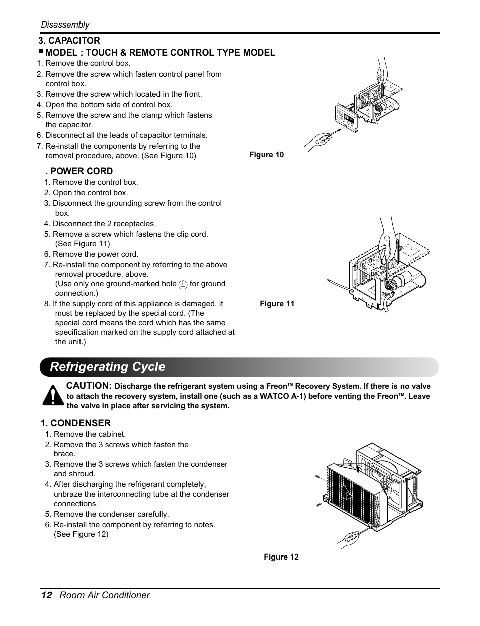 Refrigerating cycle | Friedrich CP10F10 User Manual | Page 12 / 28