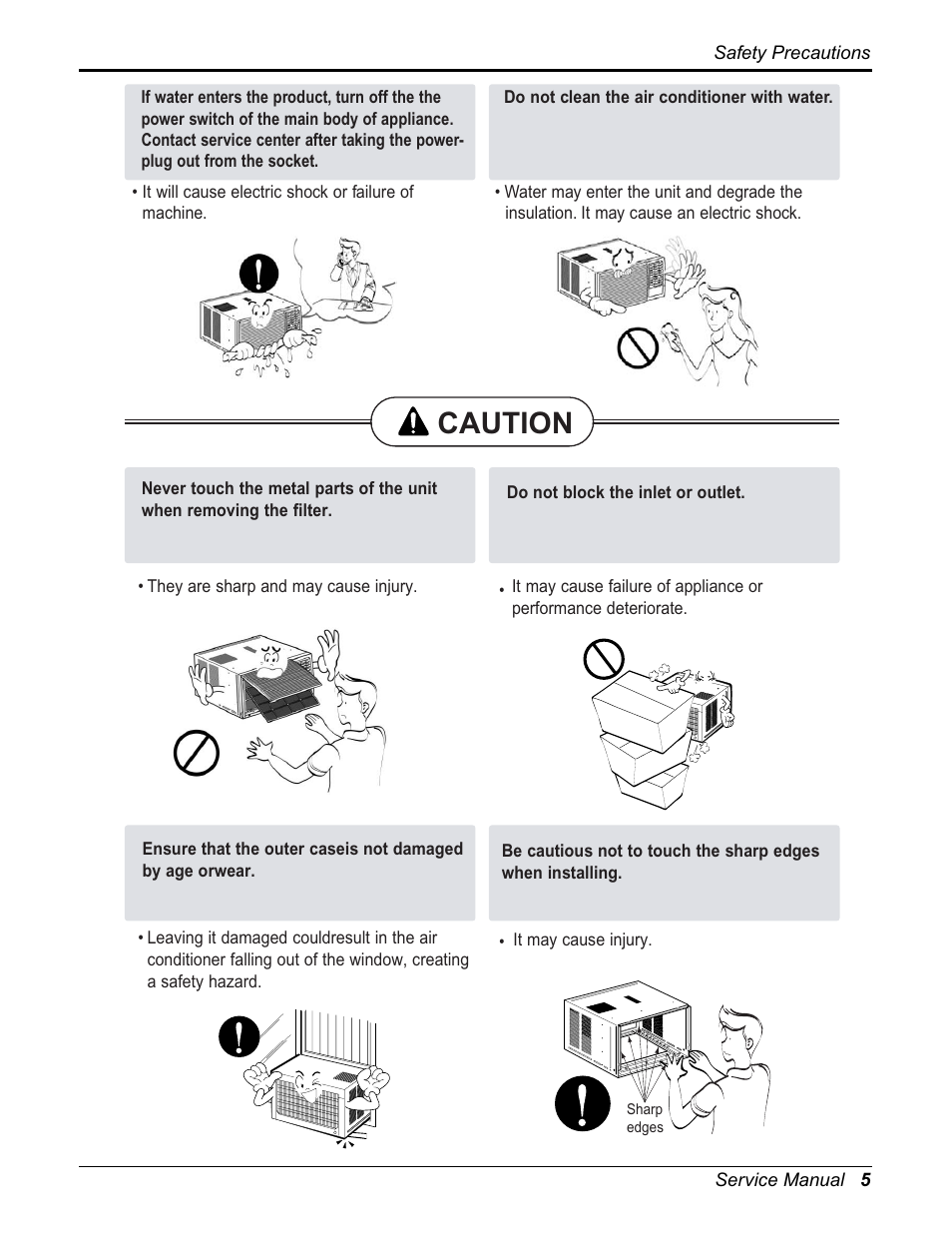 Caution | Friedrich CP10F10 User Manual | Page 5 / 28