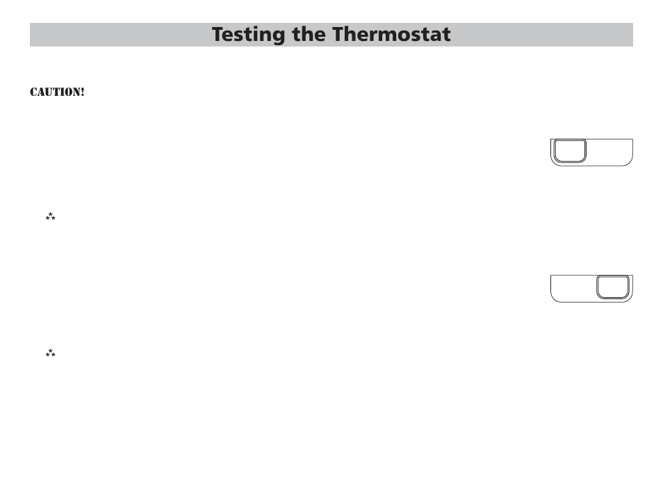 Testing the thermostat | Friedrich RT5 User Manual | Page 11 / 14