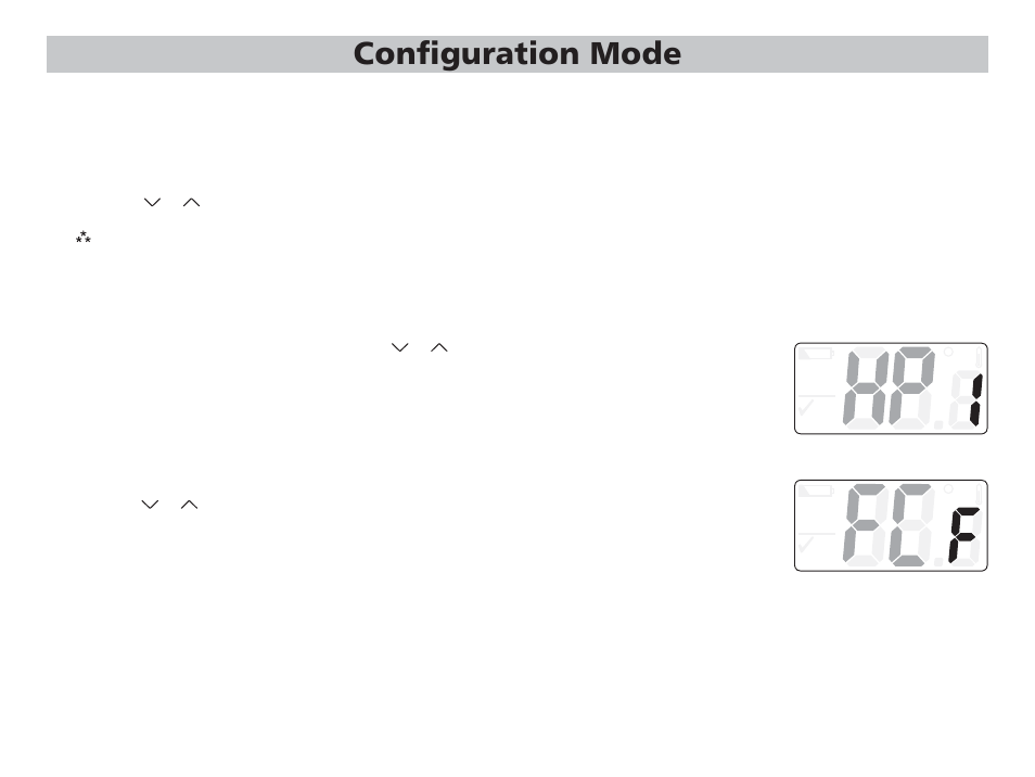 Configuration mode, Confi guration mode settings | Friedrich RT5 User Manual | Page 8 / 14