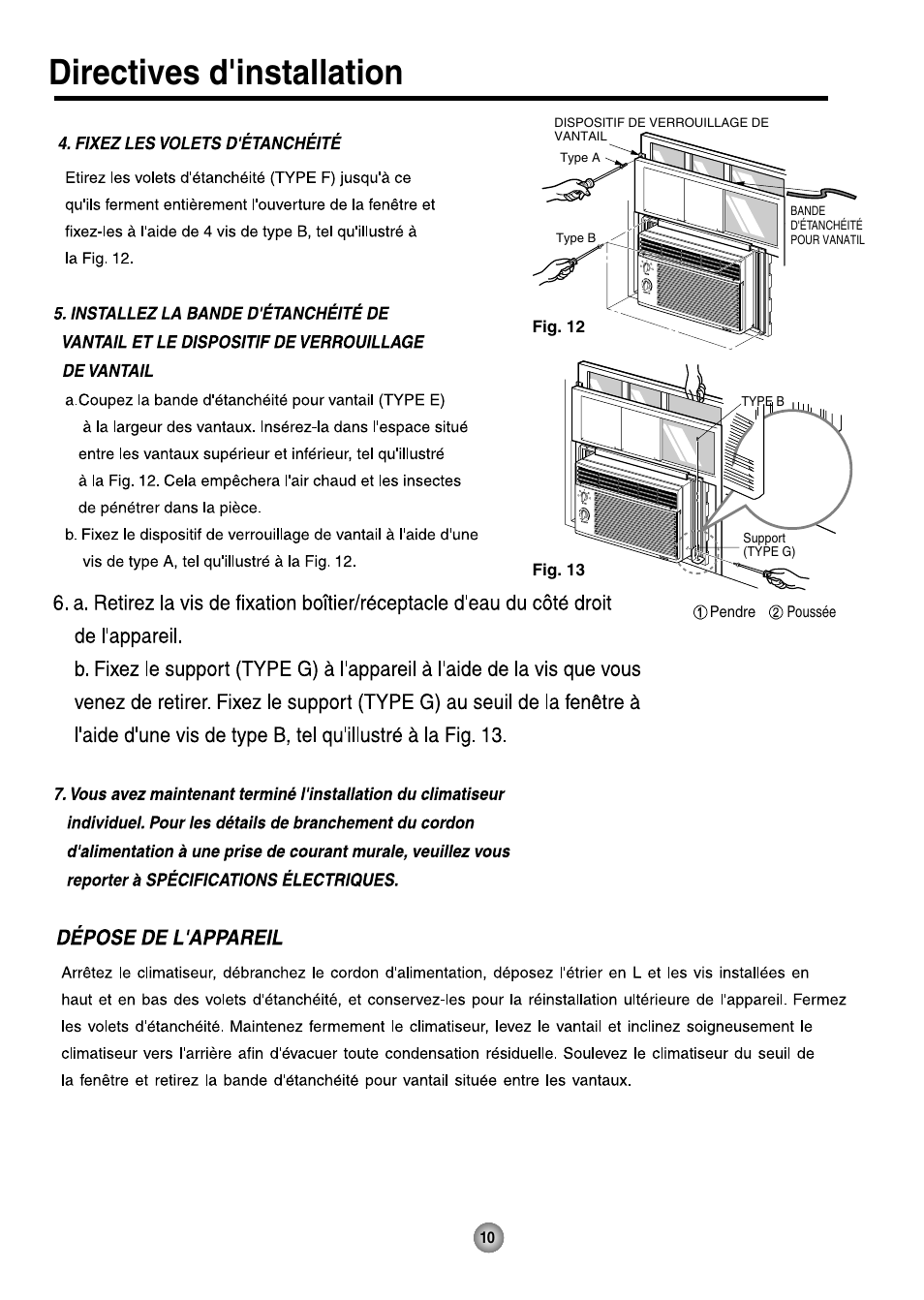 Directives d'installation | Friedrich ZQ07 User Manual | Page 25 / 43