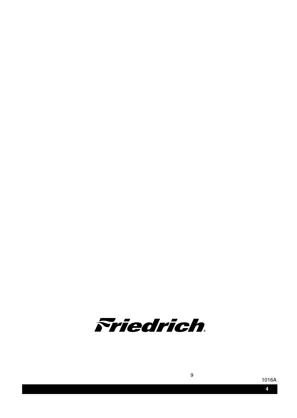 Friedrich air conditioning co | Friedrich ZQ07 User Manual | Page 43 / 43