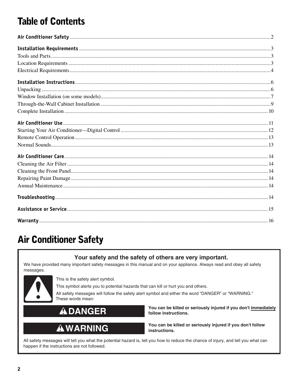 Friedrich CP14 User Manual | Page 2 / 16