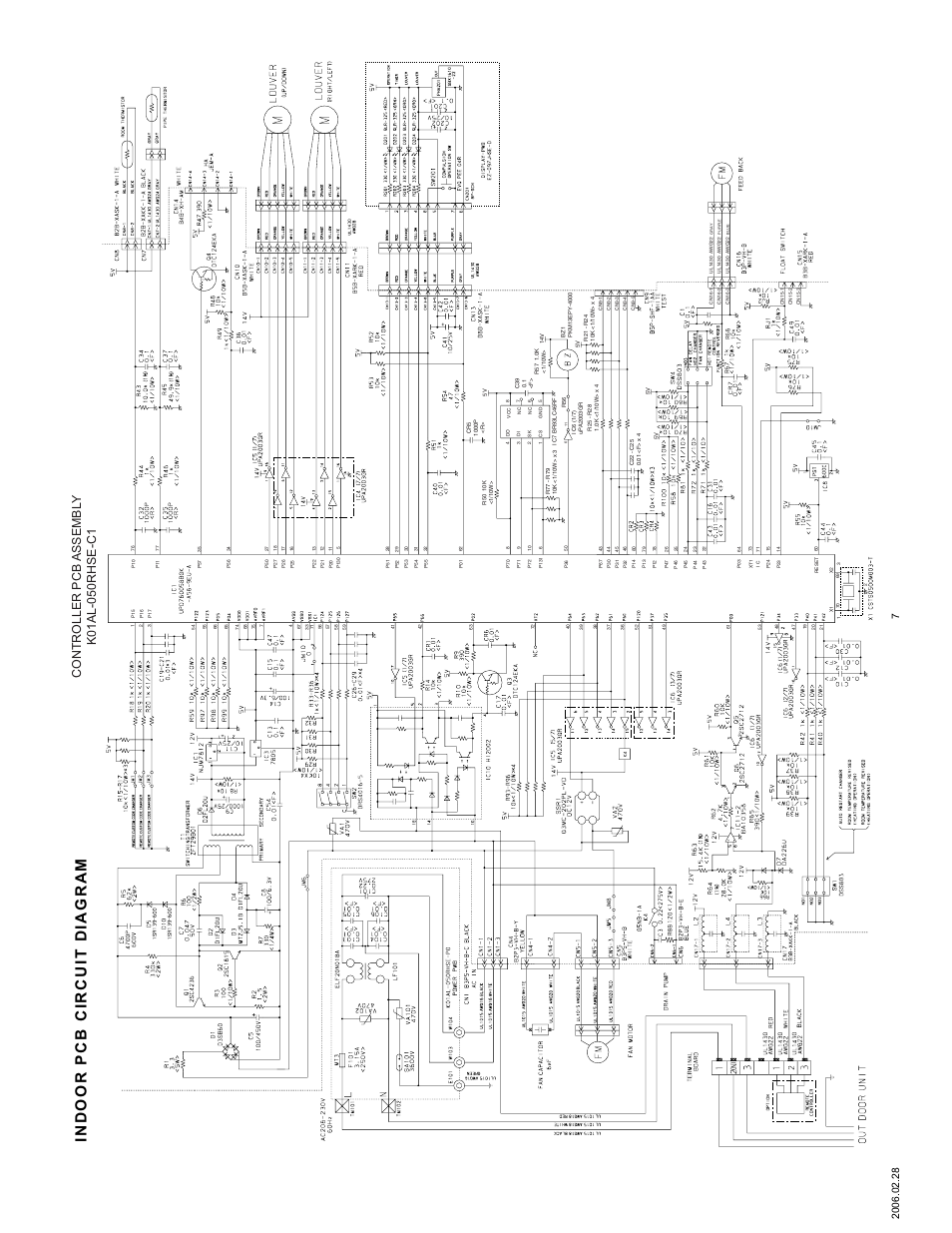 Indoor pcb circuit diagram | Friedrich MR36Y3F User Manual | Page 8 / 25