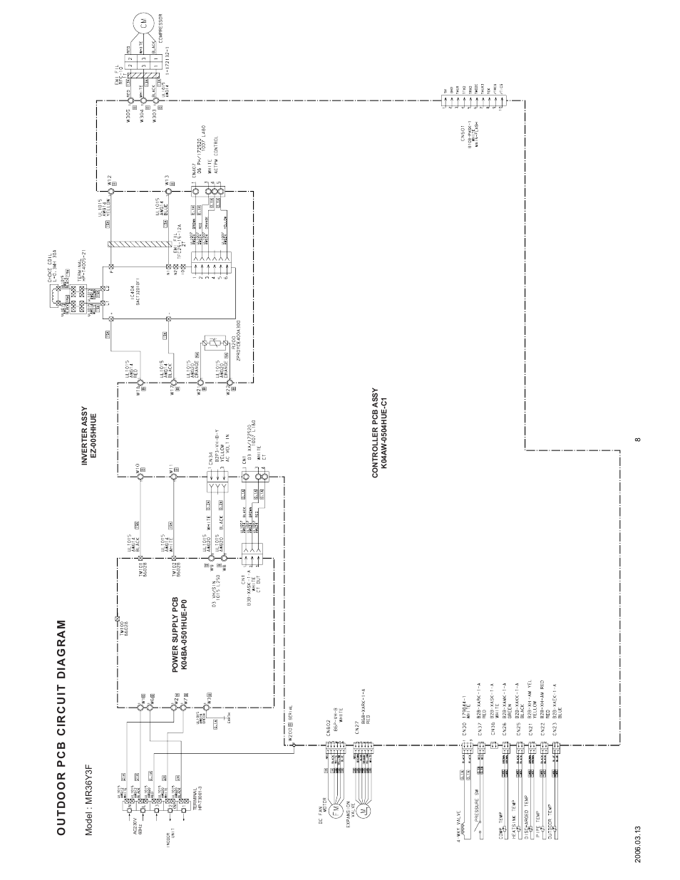 Outdoor pcb circuit diagram | Friedrich MR36Y3F User Manual | Page 9 / 25