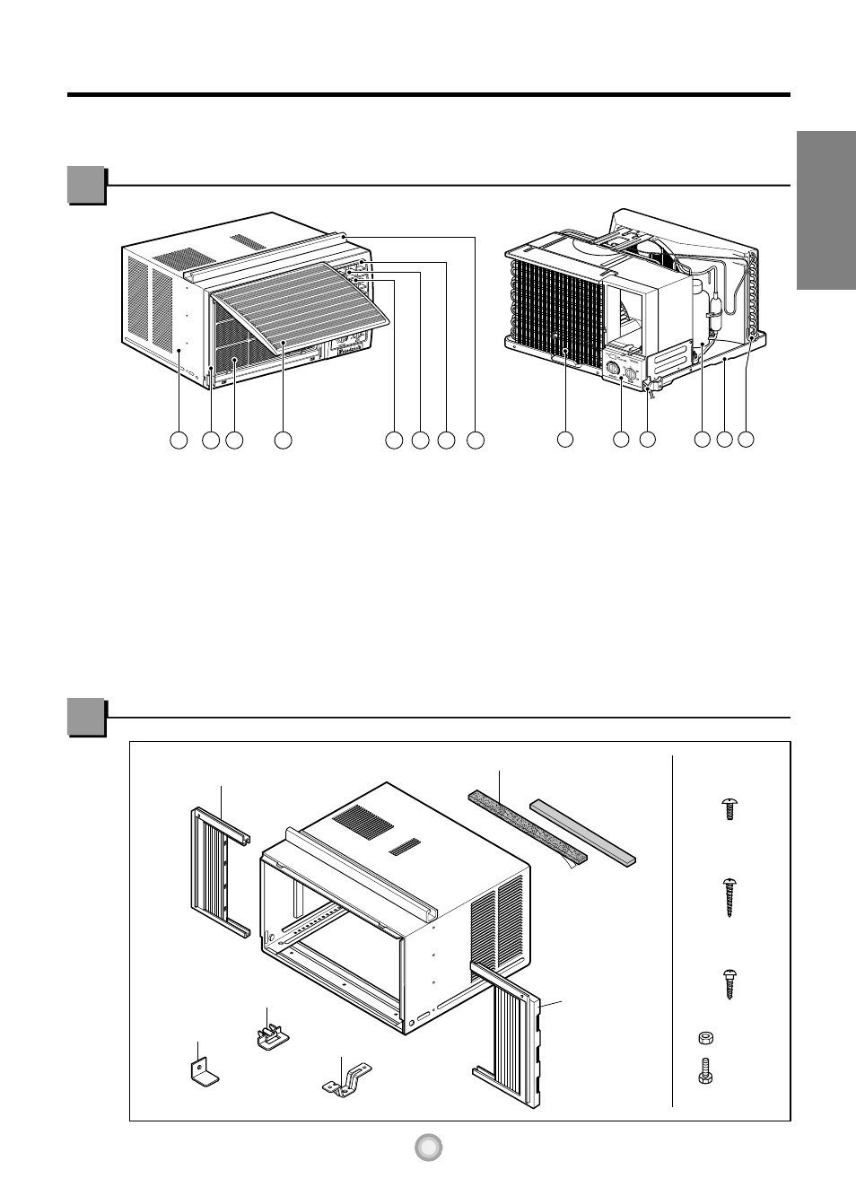 Installation instructions, Features installation hardware, English | Friedrich ZStar ZQ08 ZQ10 User Manual | Page 11 / 54