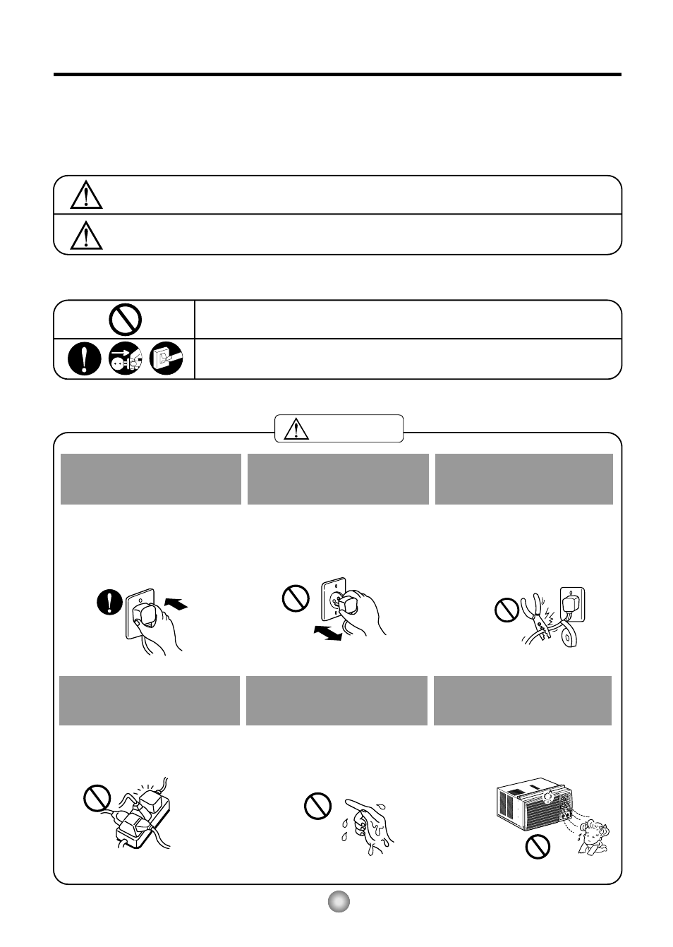 Safety precautions, Caution, Never do this always do this | Warning | Friedrich ZStar ZQ08 ZQ10 User Manual | Page 4 / 54