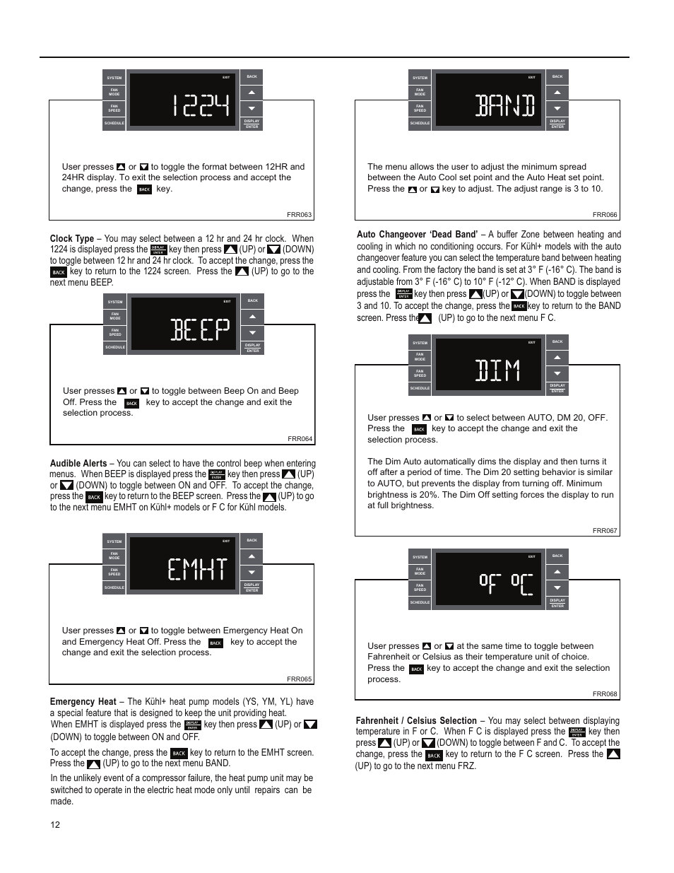Friedrich ES15M33 User Manual | Page 12 / 132