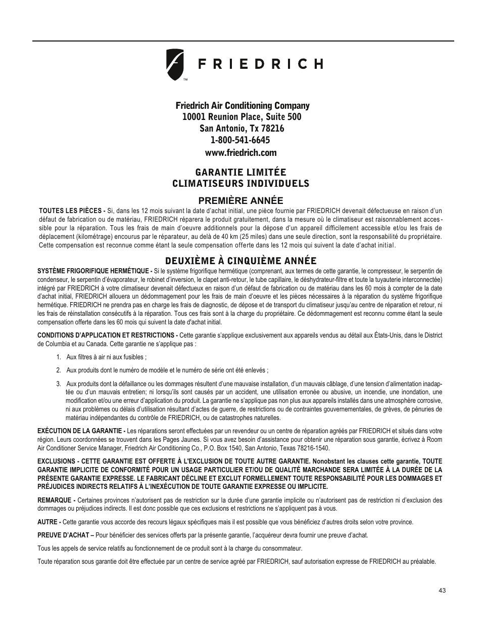 Friedrich ES15M33 User Manual | Page 131 / 132