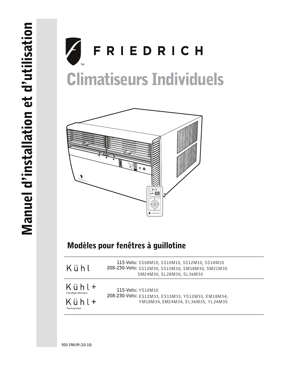 Climatiseurs individuels | Friedrich ES15M33 User Manual | Page 89 / 132