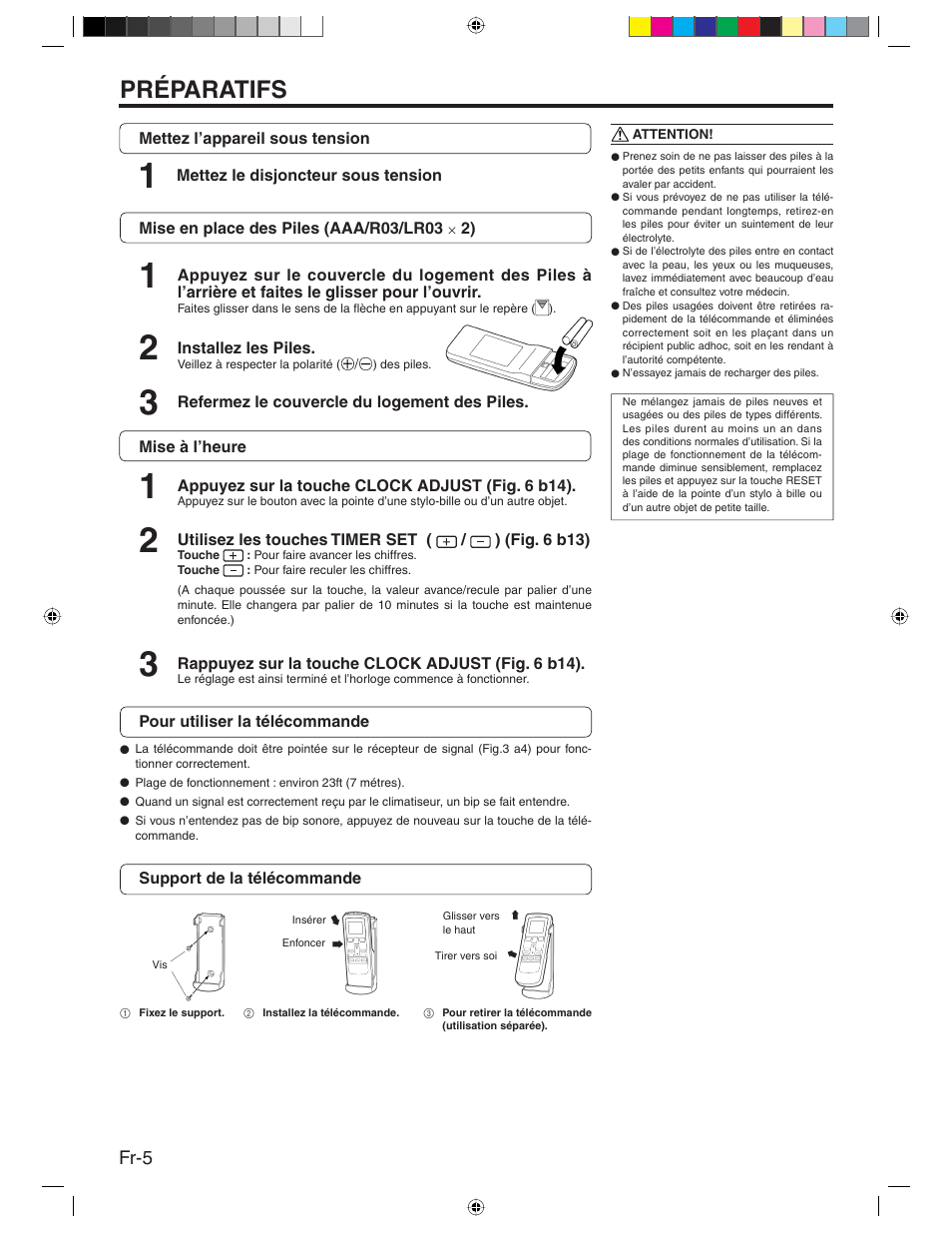 Préparatifs | Friedrich MR24Y3H User Manual | Page 22 / 52