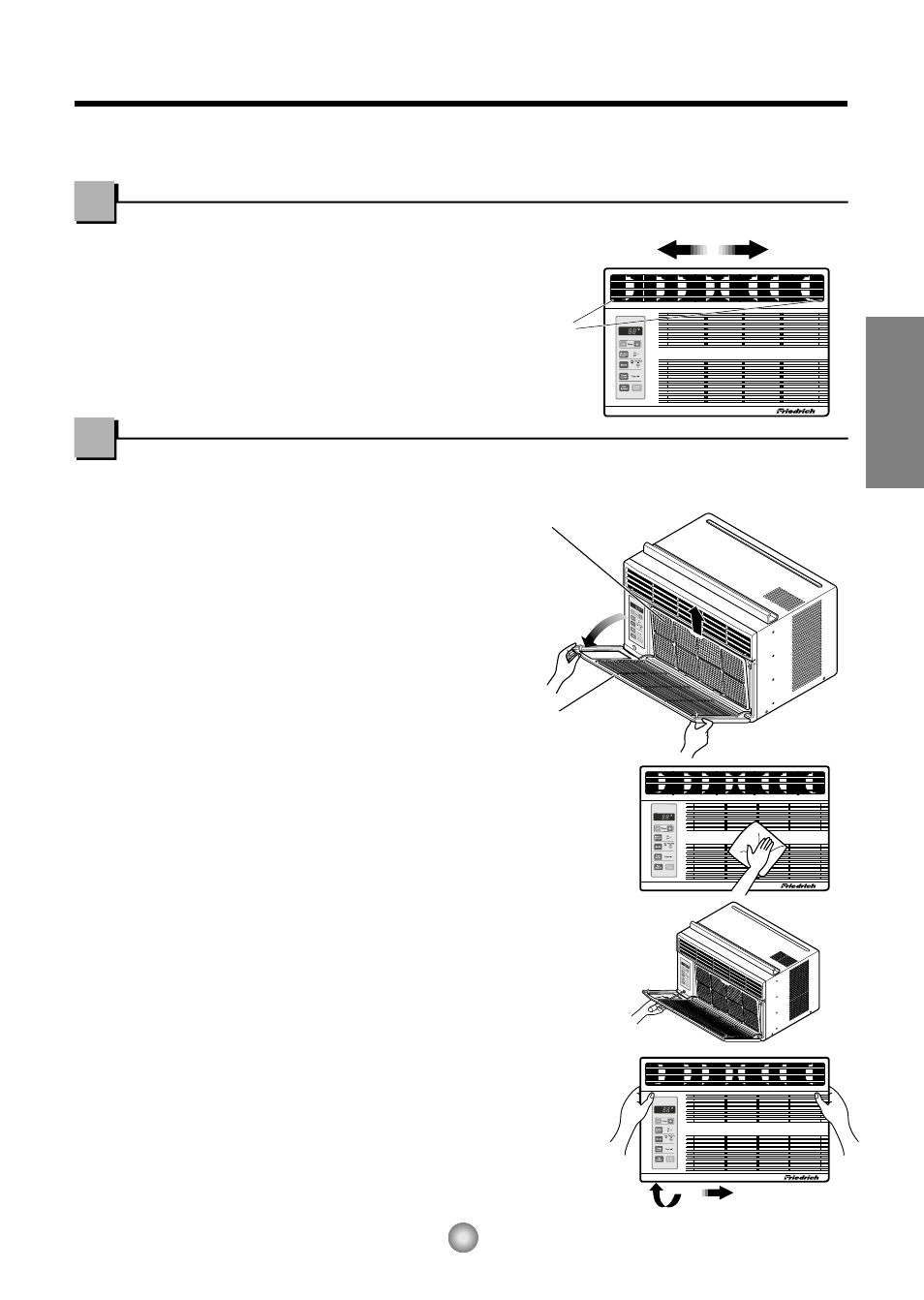 La direction de l'air, Nettoyage et entretien, Français | Friedrich CP05 CP Line User Manual | Page 21 / 43