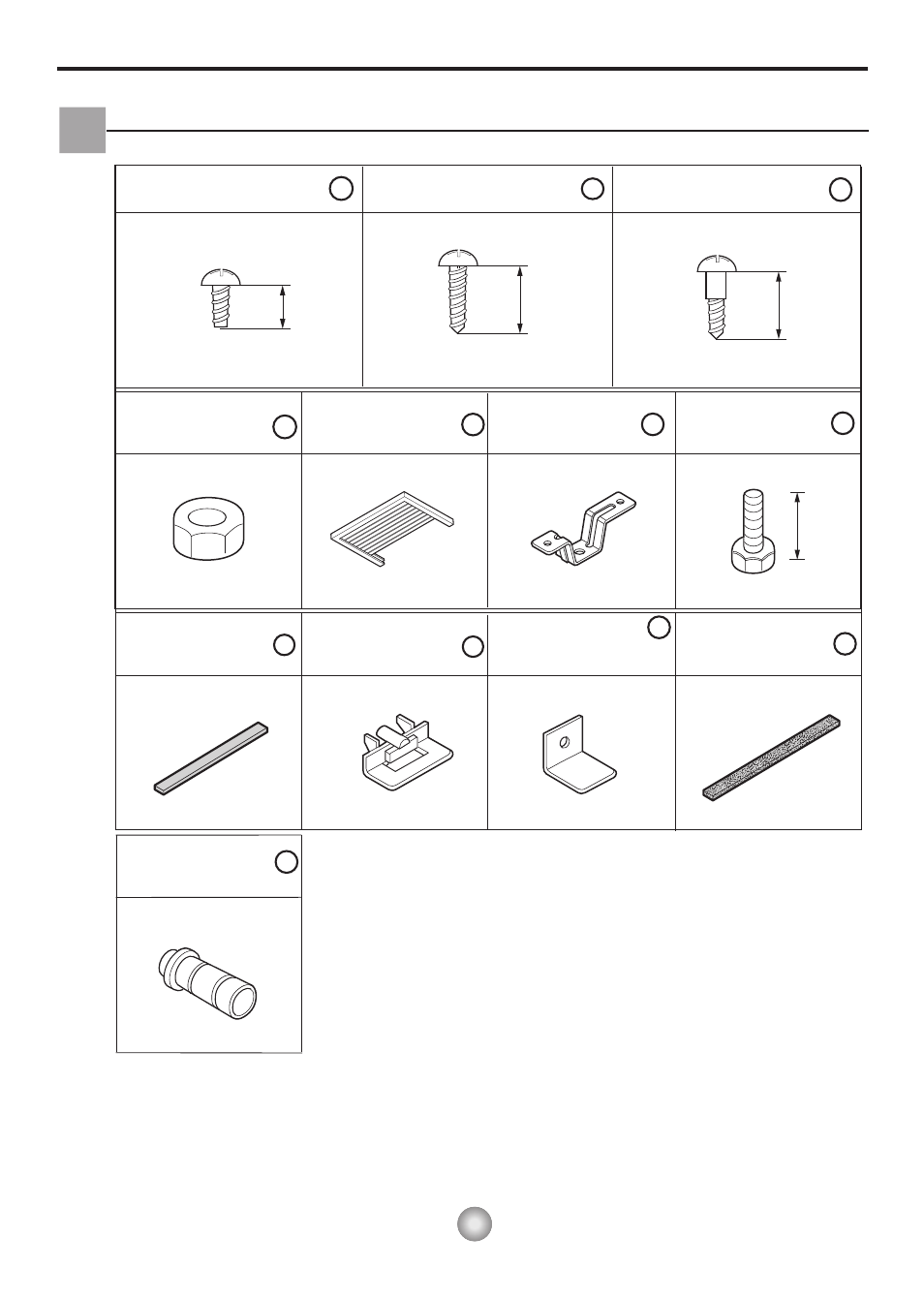 Installation kit contents | Friedrich CP06/CP08 User Manual | Page 12 / 59