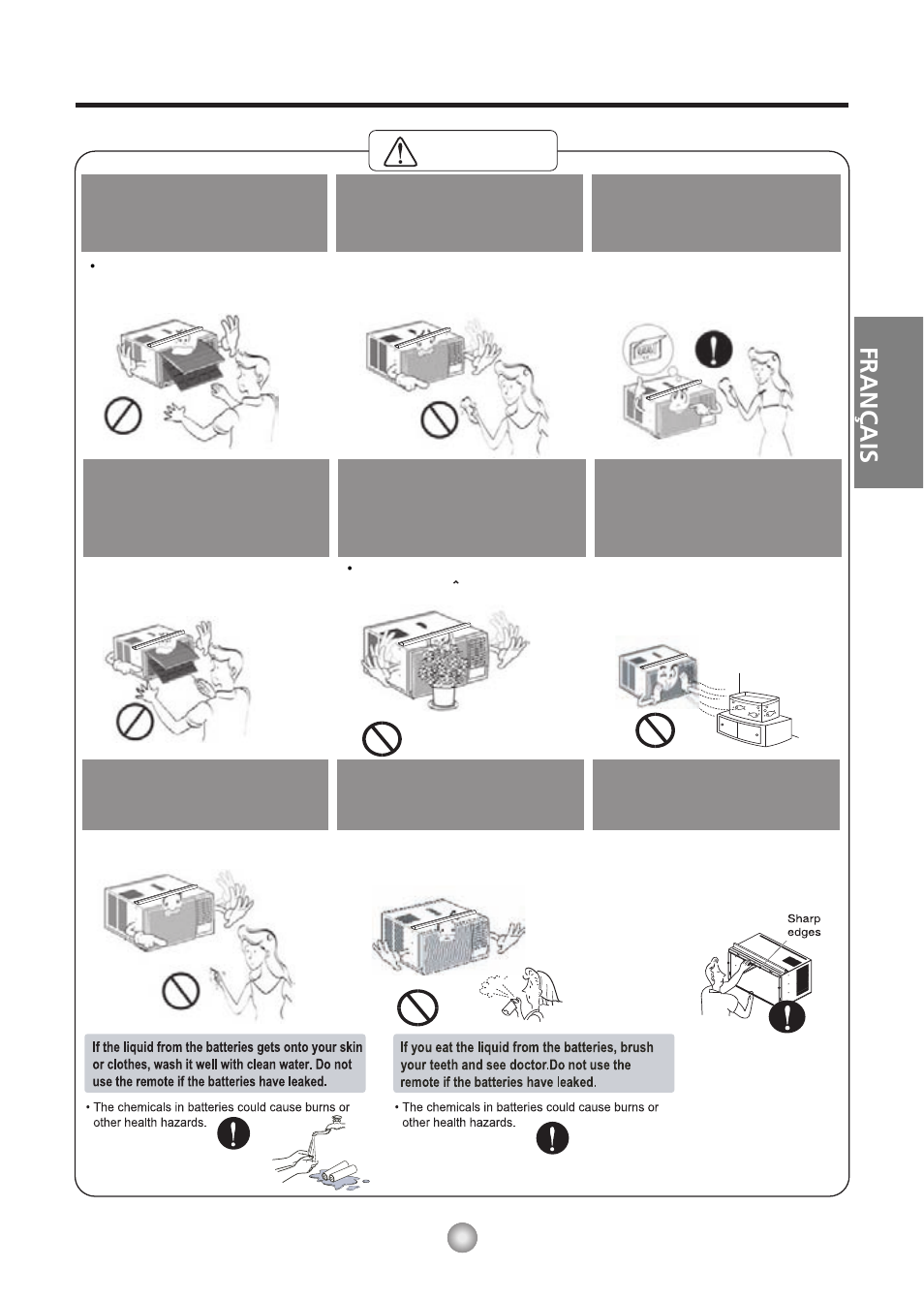 Français, Attention | Friedrich CP06/CP08 User Manual | Page 24 / 59