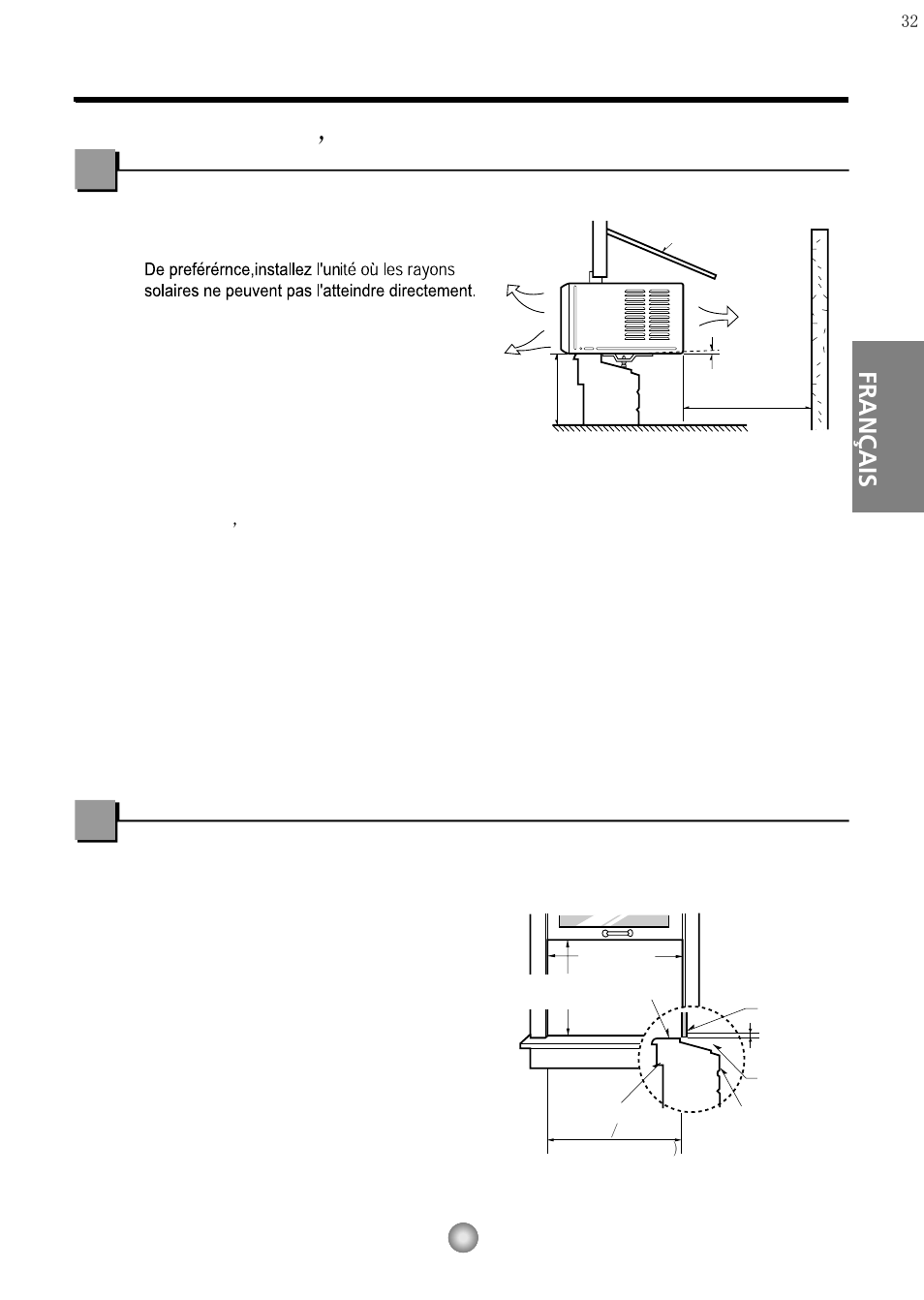 Installation de l’appareil, Dimensions de fenêtre minimales, Français | Friedrich CP06/CP08 User Manual | Page 30 / 59