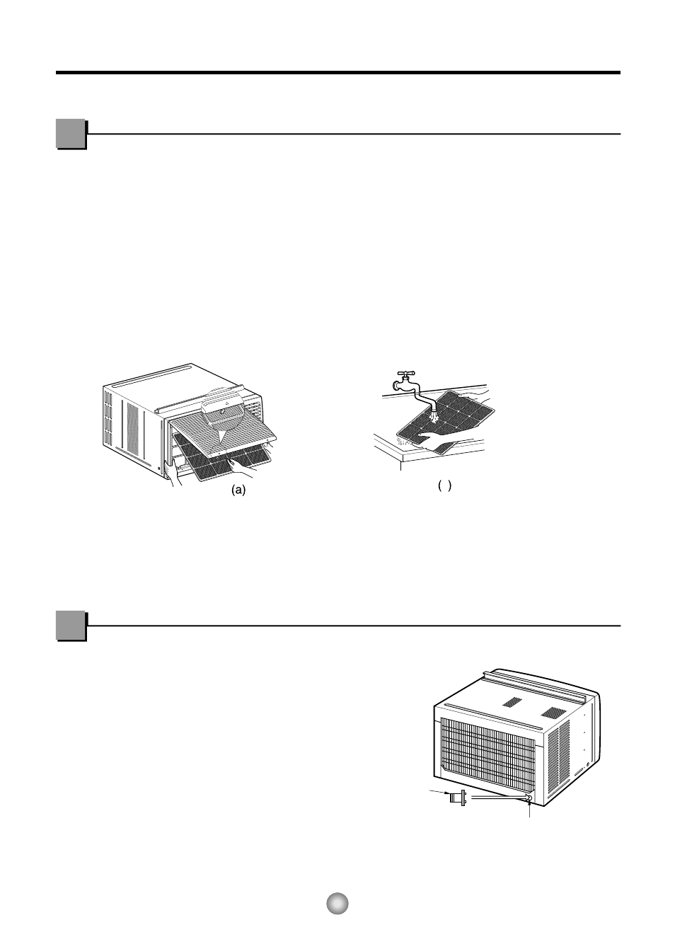 Care and maintenance, Air filter, Drainage | How to remove the air filter | Friedrich CP06/CP08 User Manual | Page 8 / 59