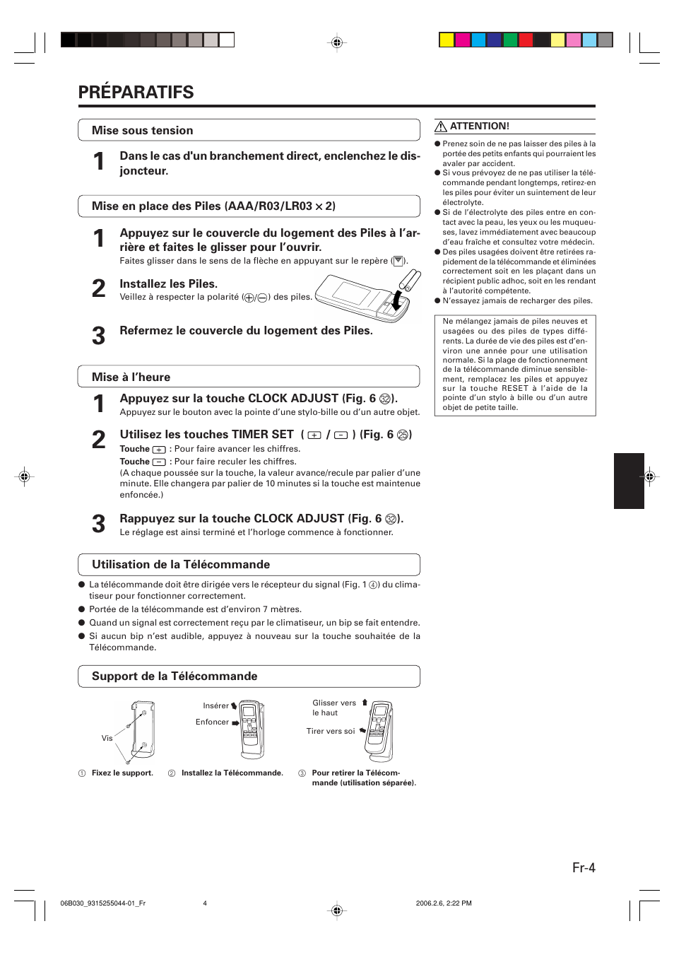 Préparatifs | Friedrich MR18C3F User Manual | Page 21 / 50
