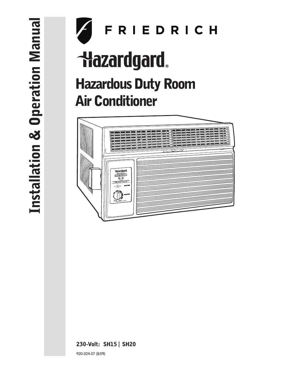 Friedrich HAZARDGARD SH15 User Manual | 60 pages