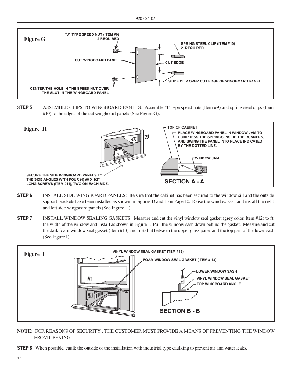 Figure g figure h figure i | Friedrich HAZARDGARD SH15 User Manual | Page 12 / 60