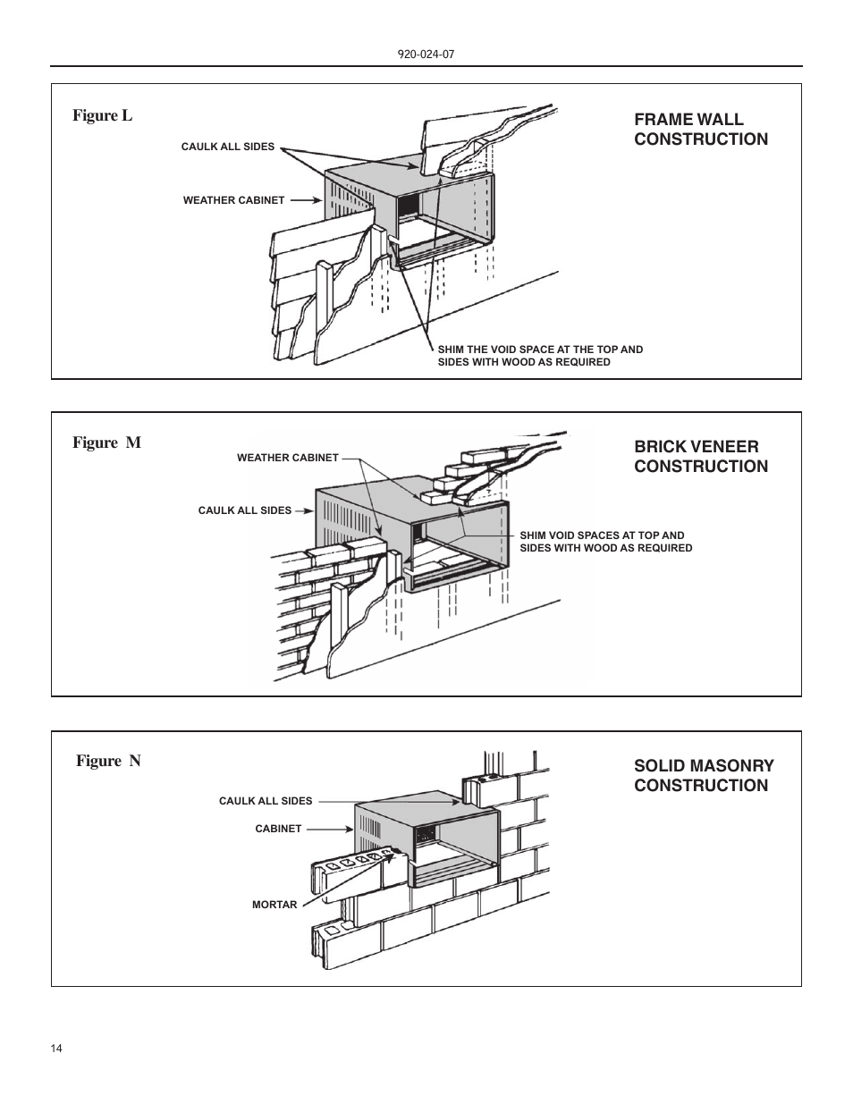 Figure l figure m figure n | Friedrich HAZARDGARD SH15 User Manual | Page 14 / 60