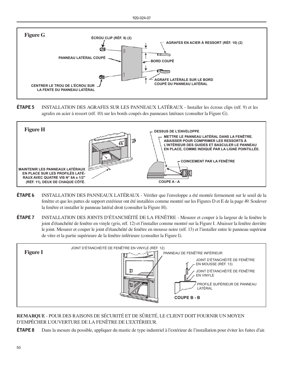 Figure i, Figure g figure h | Friedrich HAZARDGARD SH15 User Manual | Page 50 / 60