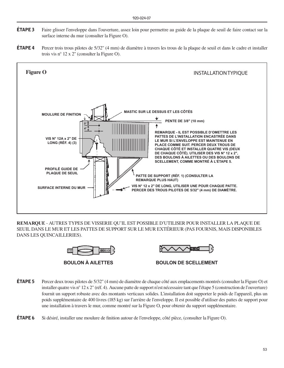 Figure o installation typique | Friedrich HAZARDGARD SH15 User Manual | Page 53 / 60