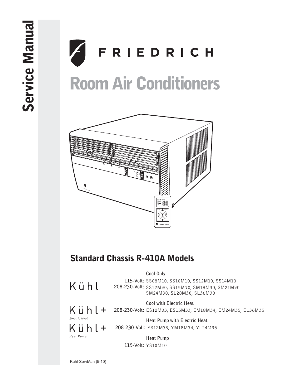 Friedrich KUHL R-410A User Manual | 87 pages