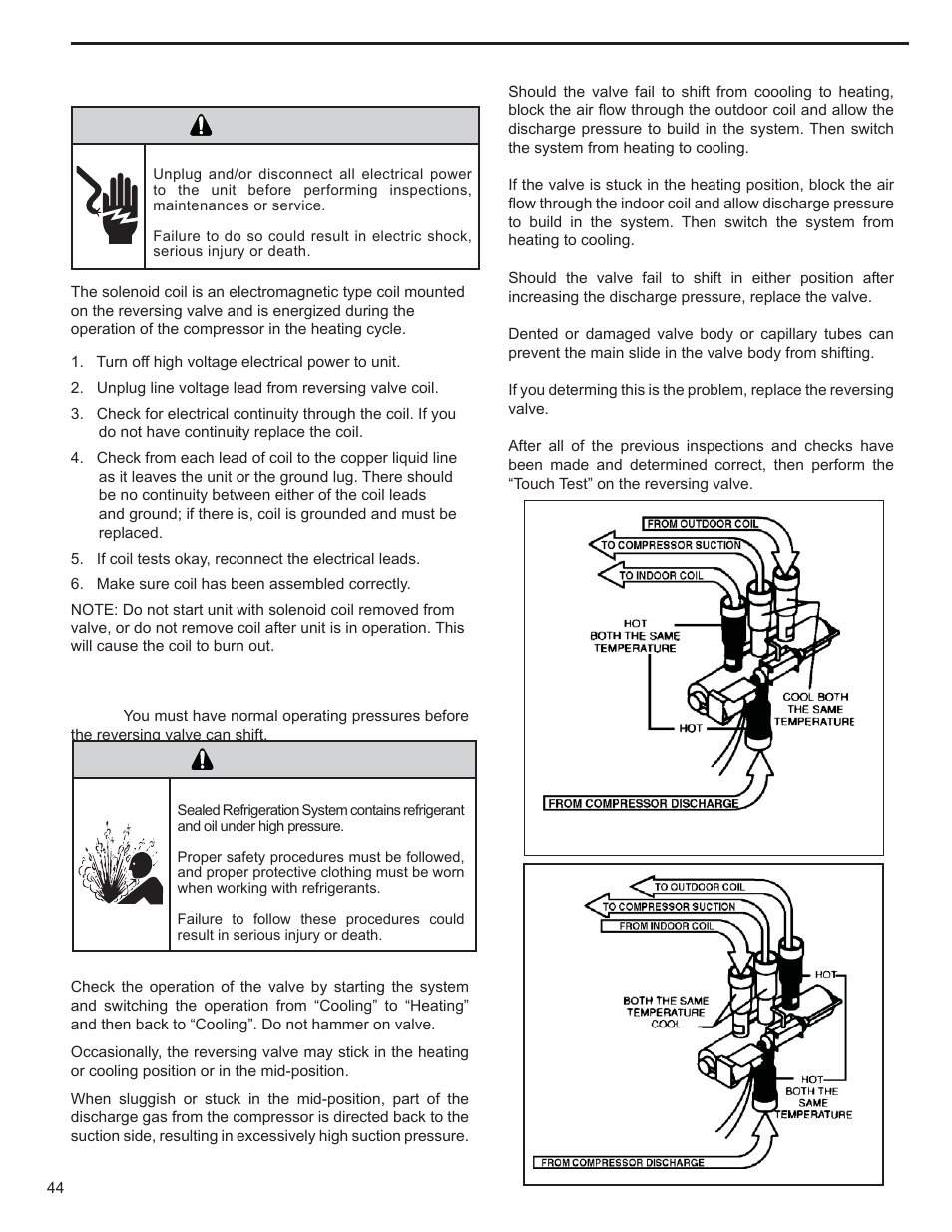 Warning | Friedrich KUHL R-410A User Manual | Page 45 / 87