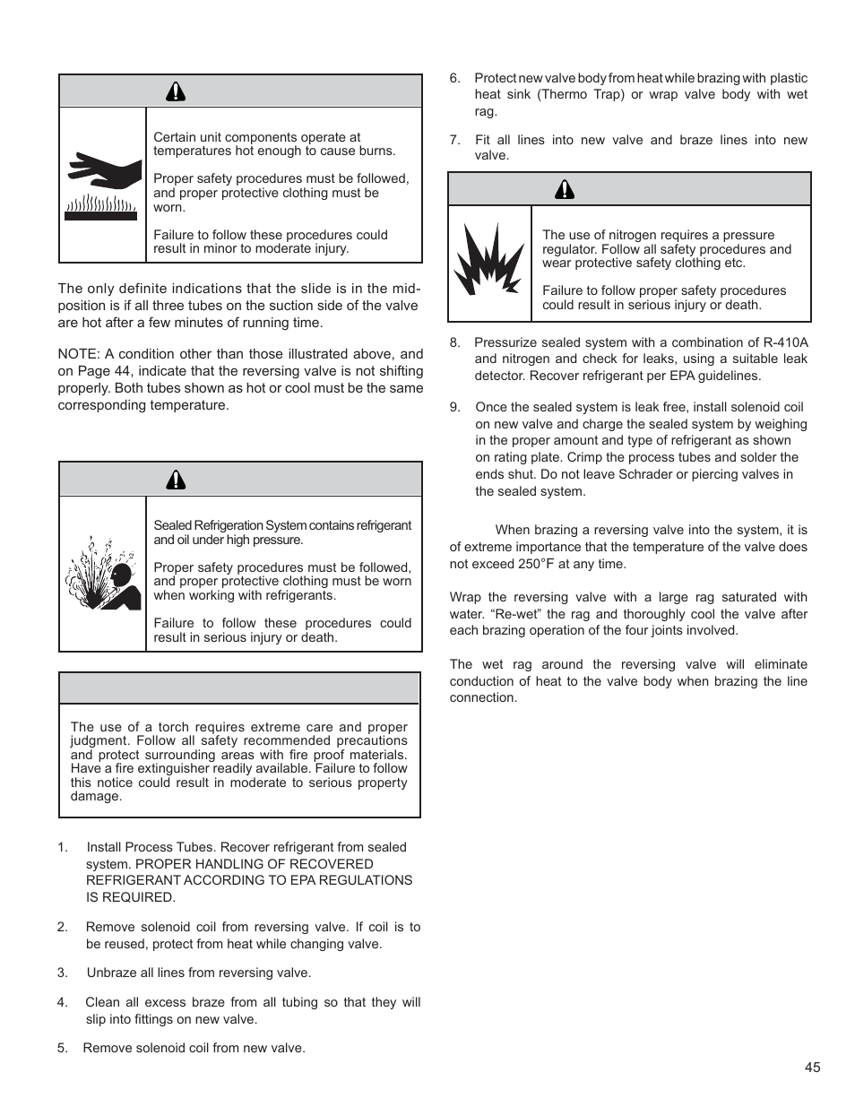 Notice, Warning | Friedrich KUHL R-410A User Manual | Page 46 / 87