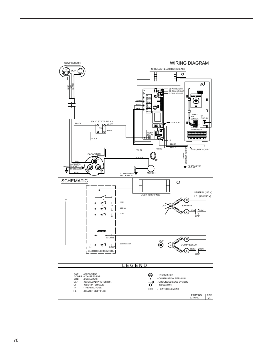 Wiring diagram schematic | Friedrich KUHL R-410A User Manual | Page 71 / 87