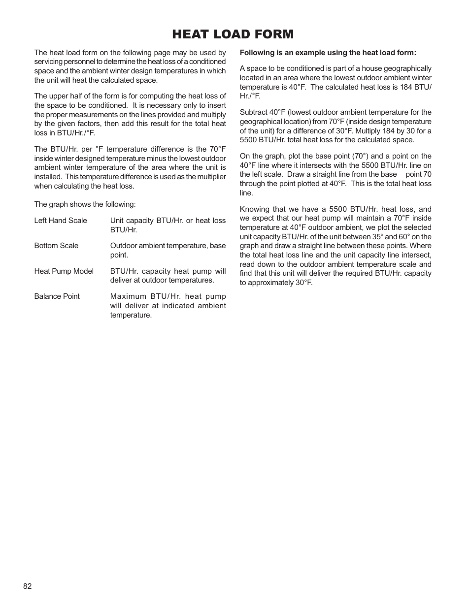 Heat load form | Friedrich KUHL R-410A User Manual | Page 83 / 87