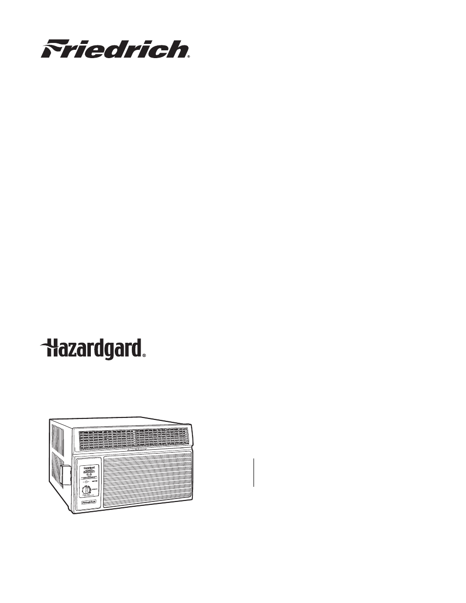 Friedrich HazardGard 60 Hz User Manual | 16 pages