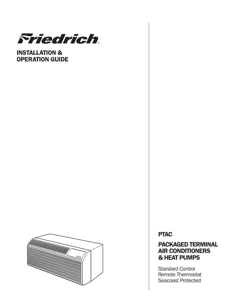 Friedrich HEAT PUMPS User Manual | 28 pages