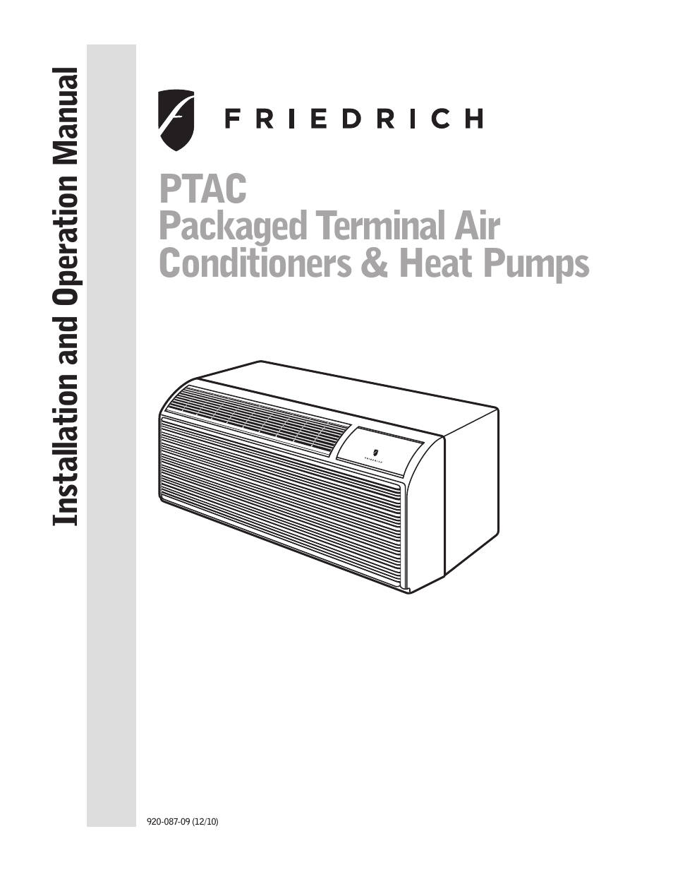 Friedrich 920-087-09 (12/10) User Manual | 36 pages