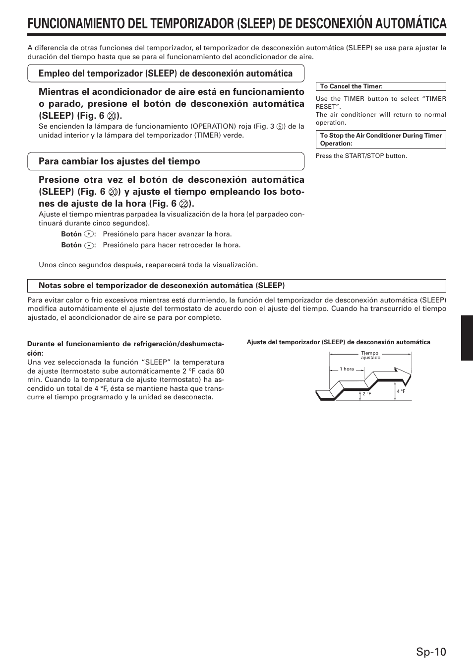 Sp-10 | Friedrich MW12C3E User Manual | Page 49 / 62