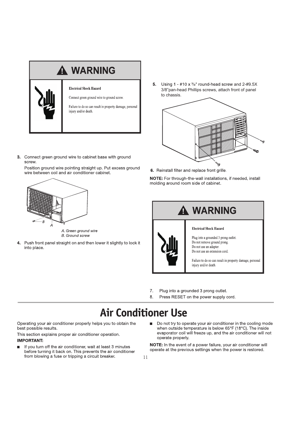 Friedrich CP15F10A User Manual | Page 13 / 20