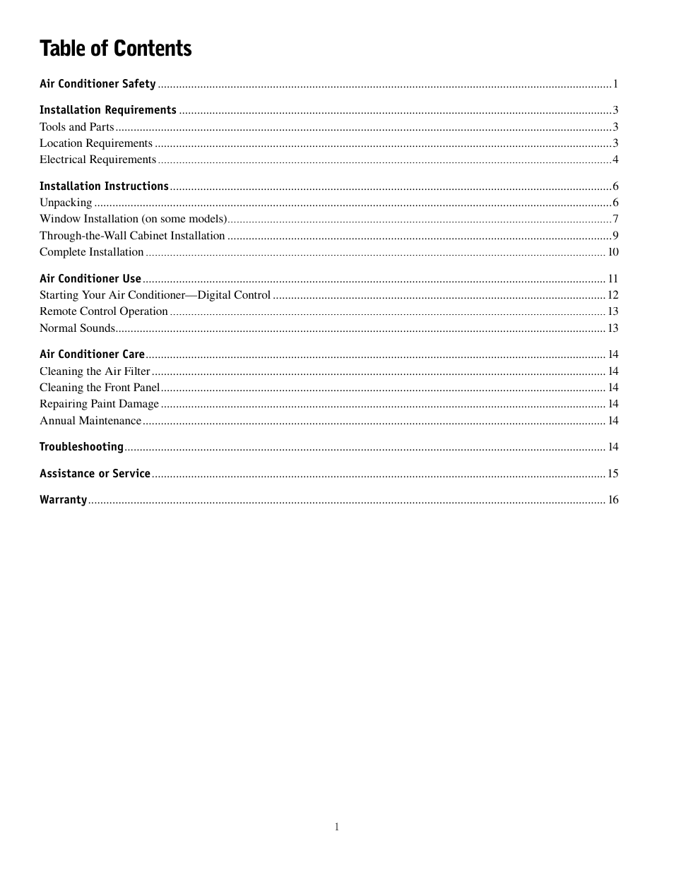Friedrich CP15F10A User Manual | Page 3 / 20