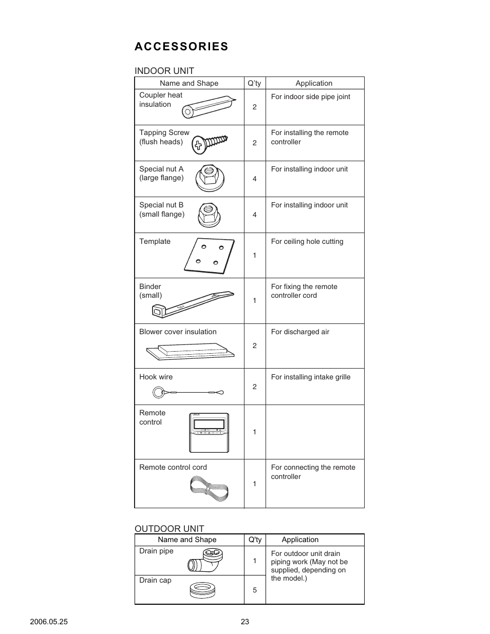 Accessories | Friedrich MC24Y3F User Manual | Page 24 / 25