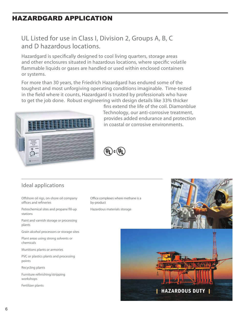 Hazardgard application | Friedrich HAZARDGARG R-410A User Manual | Page 7 / 32