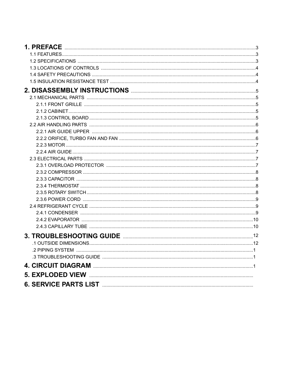 Friedrich CP05C10 User Manual | Page 2 / 24