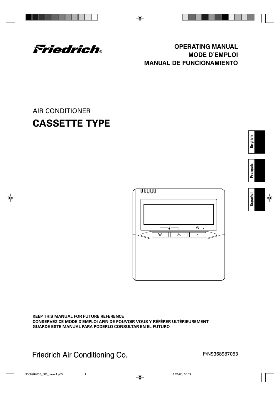 Friedrich 9368987053 User Manual | 52 pages