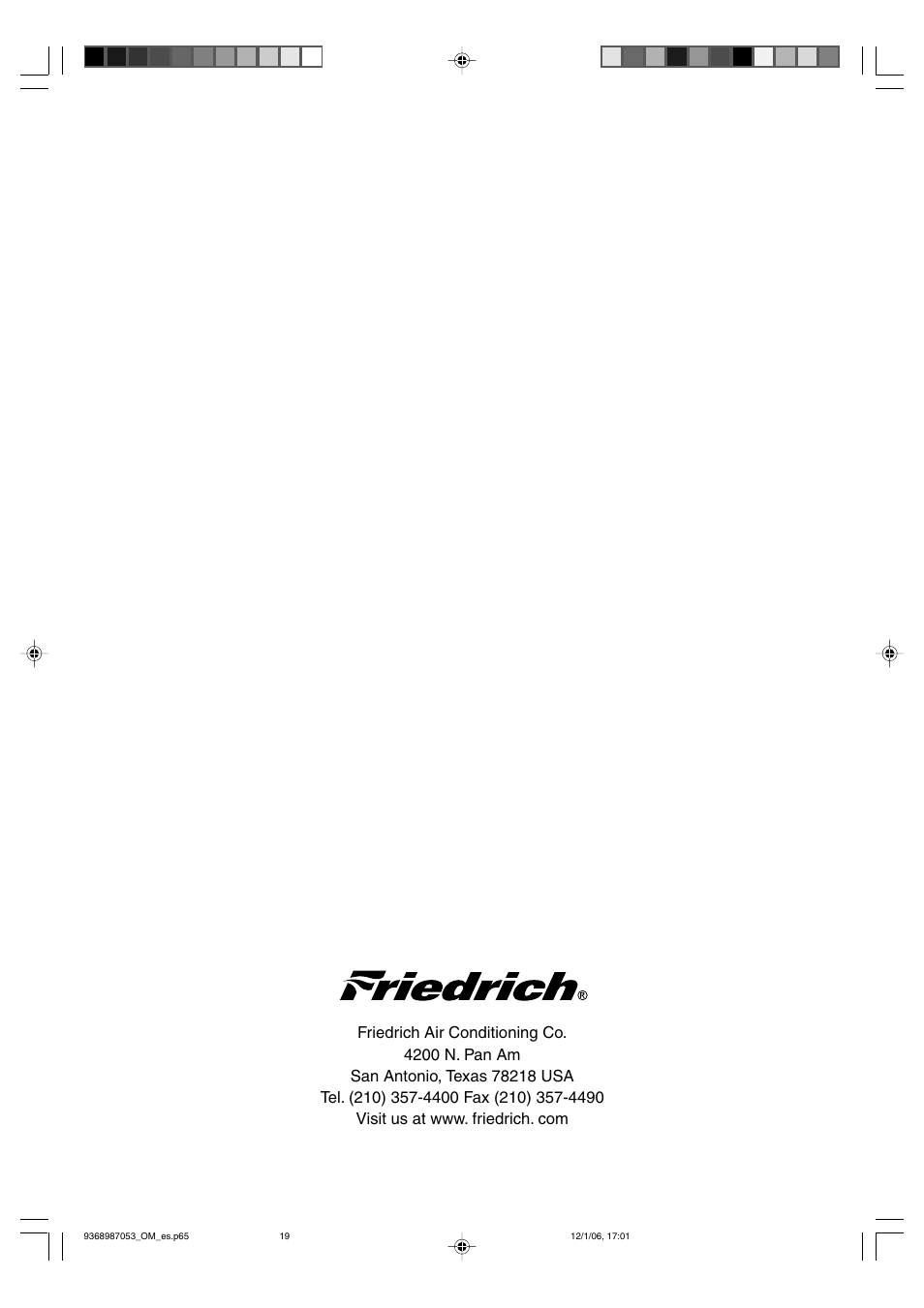 Friedrich 9368987053 User Manual | Page 52 / 52