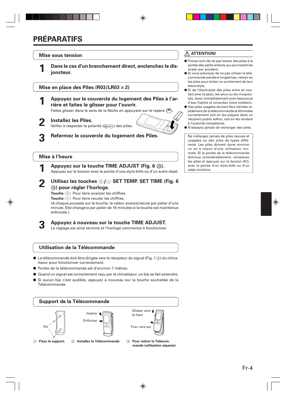 Préparatifs | Friedrich MR09Y1F MR12Y1F User Manual | Page 19 / 46