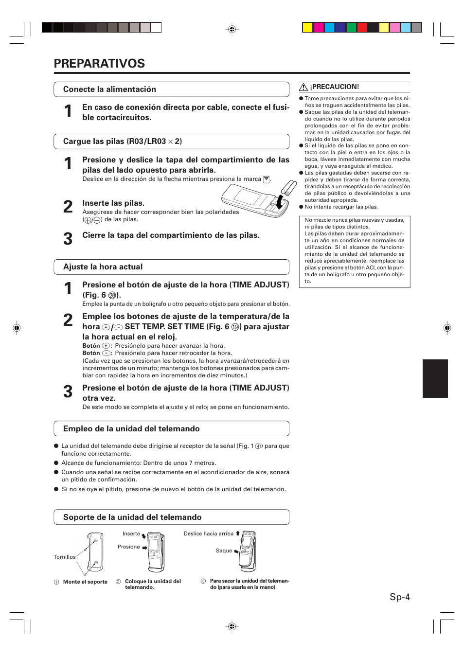 Preparativos | Friedrich MR09Y1F MR12Y1F User Manual | Page 33 / 46