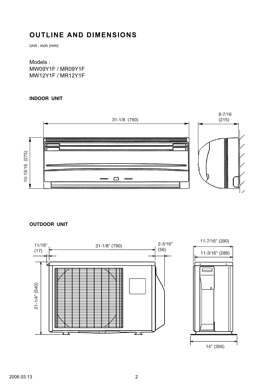 Friedrich MW12Y1F User Manual | Page 3 / 17