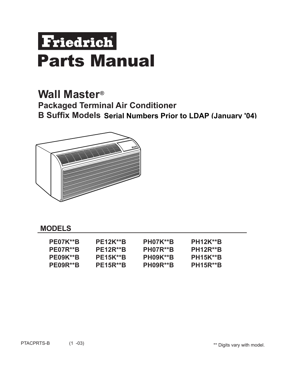 Friedrich E07K**B User Manual | 12 pages