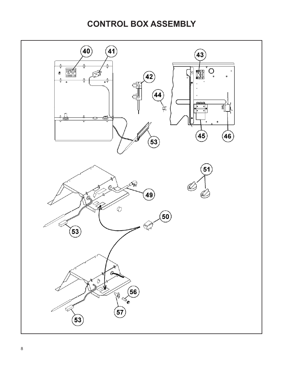 Control box assembly | Friedrich E07K**B User Manual | Page 8 / 12