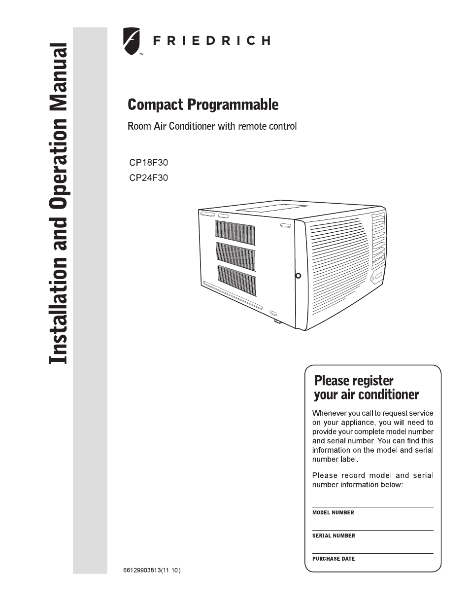 Friedrich CP24F30 User Manual | 20 pages